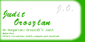 judit oroszlan business card